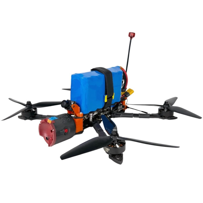 FPV дрон 7 дюймів BPK-7 SERPEN' (3W / 5.8 GHz / ELRS / 915 MHz / 8400 mAh / 2 kg) Камікадзе з АКБ і з платою ініціації